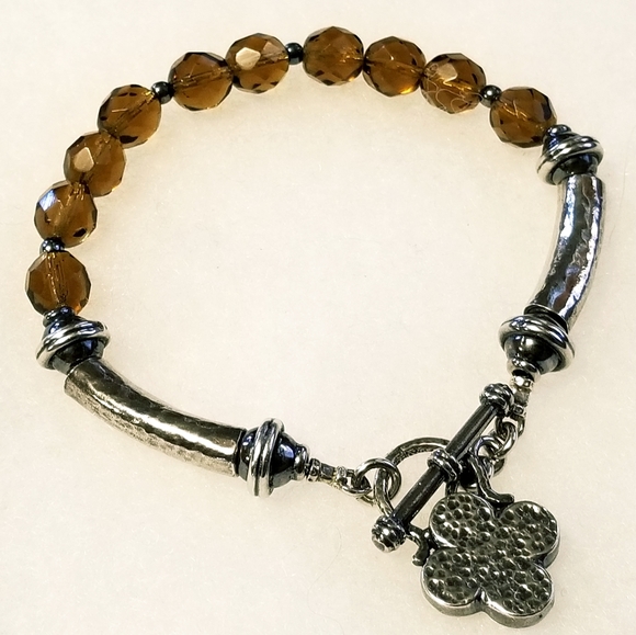 Rare Silpada Sterling Silver & Topaz Bracelet - Picture 7 of 10